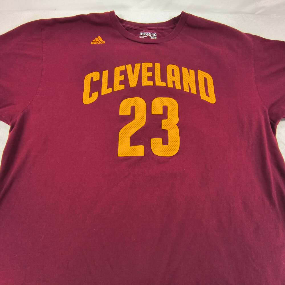Adidas Cleveland Cavaliers Graphic Basketball T Shirt Mens Size 2XL Maroon
